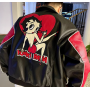 Parches bordados de dibujos animados personalizados para chaquetas de cuero sintético Letterman
