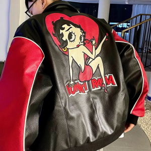 Parches bordados de dibujos animados personalizados para chaquetas de cuero sintético Letterman