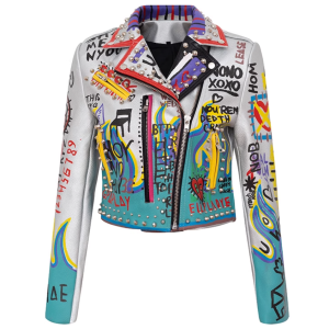 Neue Ankunft Motorrad PU Lederjacke für Frauen
