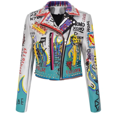 Neue Ankunft Motorrad PU Lederjacke für Frauen