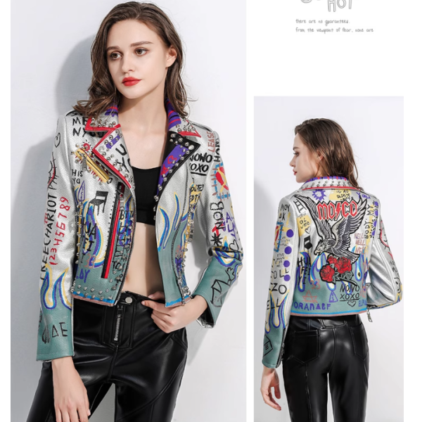 Fabricante de chaquetas de cuero para motociclistas para mujer