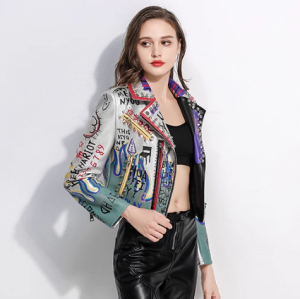 Fabricante de chaquetas de cuero para motociclistas para mujer