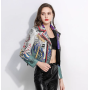 Fabricante de chaquetas de cuero para motociclistas para mujer