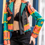 Chaqueta de motociclista de cuero para mujer OEM, chaqueta de cuero PU para motocicleta para damas