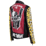 Giacca da motociclista in pelle da donna con rivetti steampunk, realizzata a mano da OEM High Street
