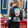 Women Punk Leather Jacket  Riveted Printed High Street Motorcycle Biker Jacket For Ladies