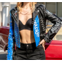 High Street Damen PU Leder Biker Motorradjacke für Frauen
