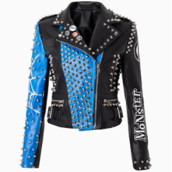 High Street Ladies PU Leather Biker Motorcycle Jacket For Women