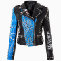 High Street Damen PU Leder Biker Motorradjacke für Frauen