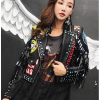 Women Motorcycle Biker Leather Jacket High Street OEM PU Leather Jacket For ladies