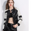 OEM Short PU Leather Biker Jacket For Women Motorcycle Leather Jacket