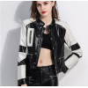 OEM Short PU Leather Biker Jacket For Women Motorcycle Leather Jacket
