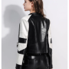 OEM Short PU Leather Biker Jacket For Women Motorcycle Leather Jacket