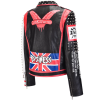 OEM ROCK Style Rivet Punk PU Leather Biker Jacket For Women