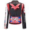 OEM ROCK Style Rivet Punk PU Leather Biker Jacket For Women