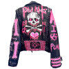 Women's Punk Style HipHop Biker Leather Jacket  Motorcycle Biker Jacket For Ladies