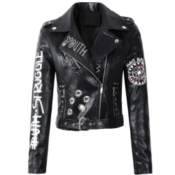 New Arrival Women PU Leather Biker Jacket OEM Wholesale