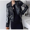 New Arrival Women PU Leather Biker Jacket OEM Wholesale