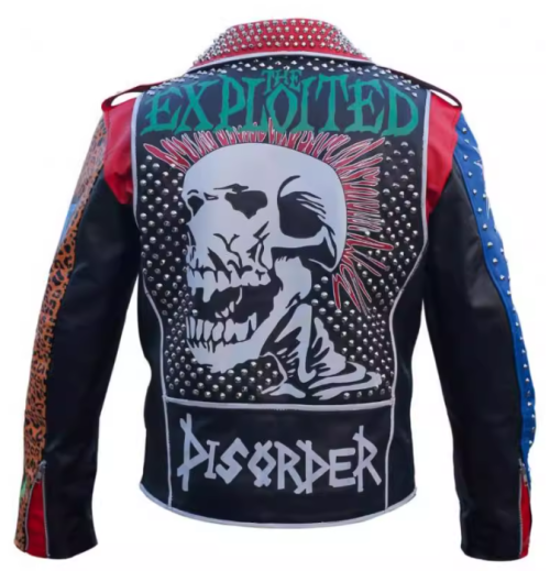 Women Rivets Leather Biker Jacket OEM Service