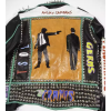 Men's High Street Rivets Punk Genuine Leather Biker Motorcycle Jacket