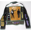 Men's High Street Rivets Punk Genuine Leather Biker Motorcycle Jacket