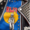 Printed Rivets Genuine Leather Biker Motorcycle Jacket For Men