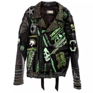 Punk Style Bad Boy High Street Genuine Leather Jacket For Men