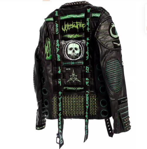 Punk Style Bad Boy High Street Genuine Leather Jacket For Men