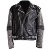 Rock Rivets Men's Genuine Leather Jacket  Cowhide Leather Jacket  For Men