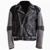 Rock Rivets Men's Genuine Leather Jacket  Cowhide Leather Jacket  For Men