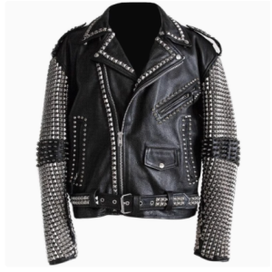 Rock Rivets Men's Genuine Leather Jacket  Cowhide Leather Jacket  For Men