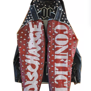 Vintage Punk Rivets  Mne's  Genuine Leather Jacket  Motorcycle Biker  Leather Jacket For Men