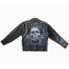Vintage Punk Rivets  Mne's  Genuine Leather Jacket  Motorcycle Biker  Leather Jacket For Men
