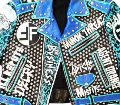 Vintage Printed Luxurious Genuine Biker Leather Jacket For Men Motorcycle Biker Leather Jacket