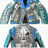 Vintage Printed Luxurious Genuine Biker Leather Jacket For Men Motorcycle Biker Leather Jacket