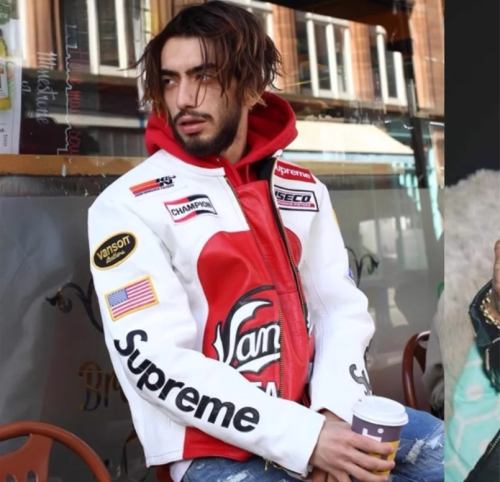 Chaquetas de cuero de PU con diseño personalizado y bordado para motociclista.