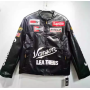 Designbasierte Anpassung PU-Lederjacken Stickerei Motorrad-Leder-Bikerjacke