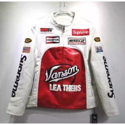 Design-based customization PU Leather Jackets Embroidery Motorcycle Leather Biker Jacket
