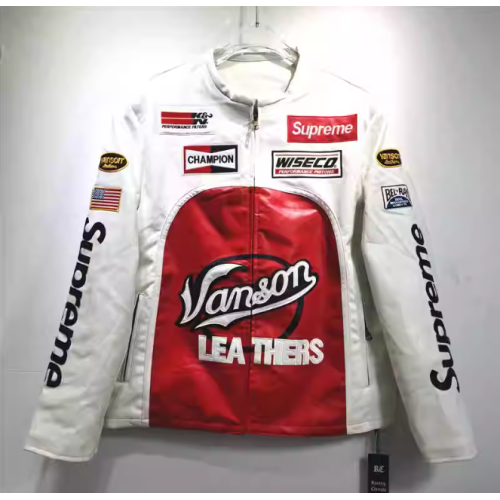 Design-based customization PU Leather Jackets Embroidery Motorcycle Leather Biker Jacket