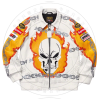 Customized Leather Ghost Rider Jacket Mens High Quality Design Motorcycle Biker Jacket Manufacturer