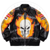 Customized Leather Ghost Rider Jacket Mens High Quality Design Motorcycle Biker Jacket Manufacturer