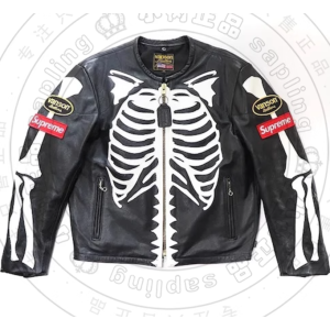 Customized Leather Bones Jacket Mens High Quality Design Motorcycle Biker Jacket Manufacturer