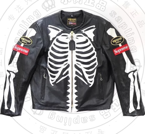 Customized Leather Bones Jacket Mens High Quality Design Motorcycle Biker Jacket Manufacturer