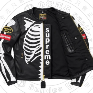 Customized Leather Bones Jacket Mens High Quality Design Motorcycle Biker Jacket Manufacturer