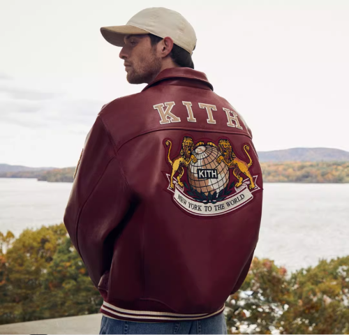 Custom Embroidered Cashmere Suede Leather Coaches Jacket Manufacturer