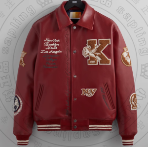 Custom Embroidered Cashmere Suede Leather Coaches Jacket Manufacturer