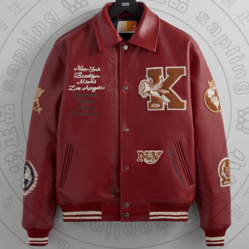 Custom Embroidered Cashmere Suede Leather Coaches Jacket Manufacturer