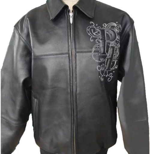 OEM Men's  France Sheepskin Leather Bomber Jacket Manufacturer Design-Based Customization
