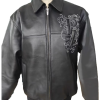 OEM Men's France Sheepskin Leather Bomber Jacket Manufacturer Design-Based Customization