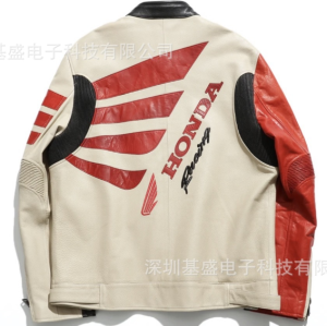 Customized Vegan  Motorcycle  Leather Jacket  Embroidery  Biker Jacket Manufacturer